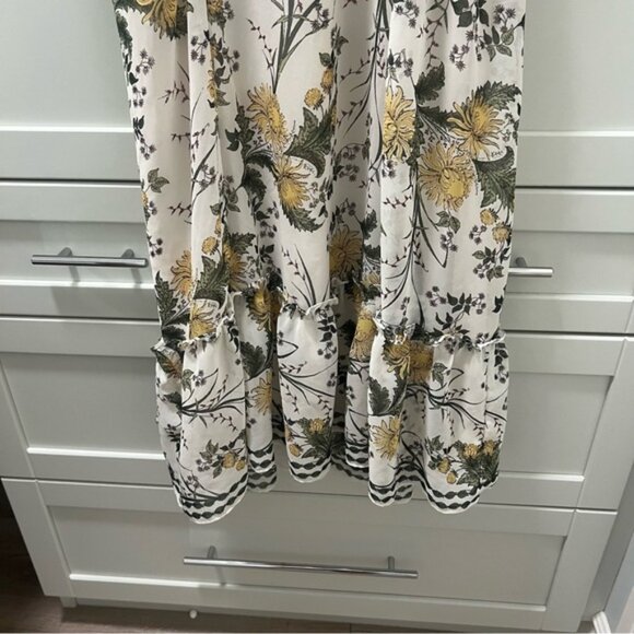 NWOT MAX STUDIO Floral Layered Dress Elastic Waist Womens Size Large - Picture 4 of 11